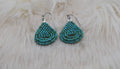 Mini Turquoise Looped Fringe Earrings